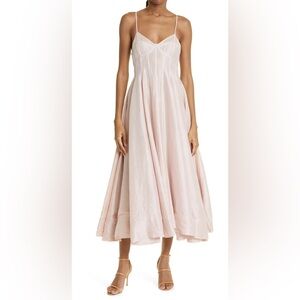 Aje Annie Blush Pink Silk Dress - Small